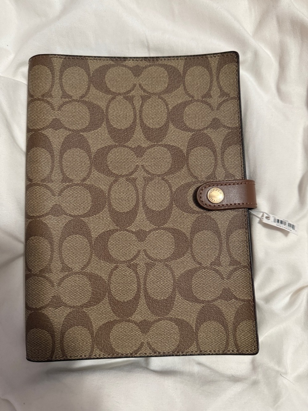Coach Brown Signature Canvas Notebook Portfolio